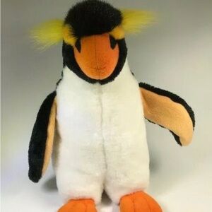 Rockhopper Penguin 12” Plush Fiesta Black White Yellow EUC cute stuffed Soft